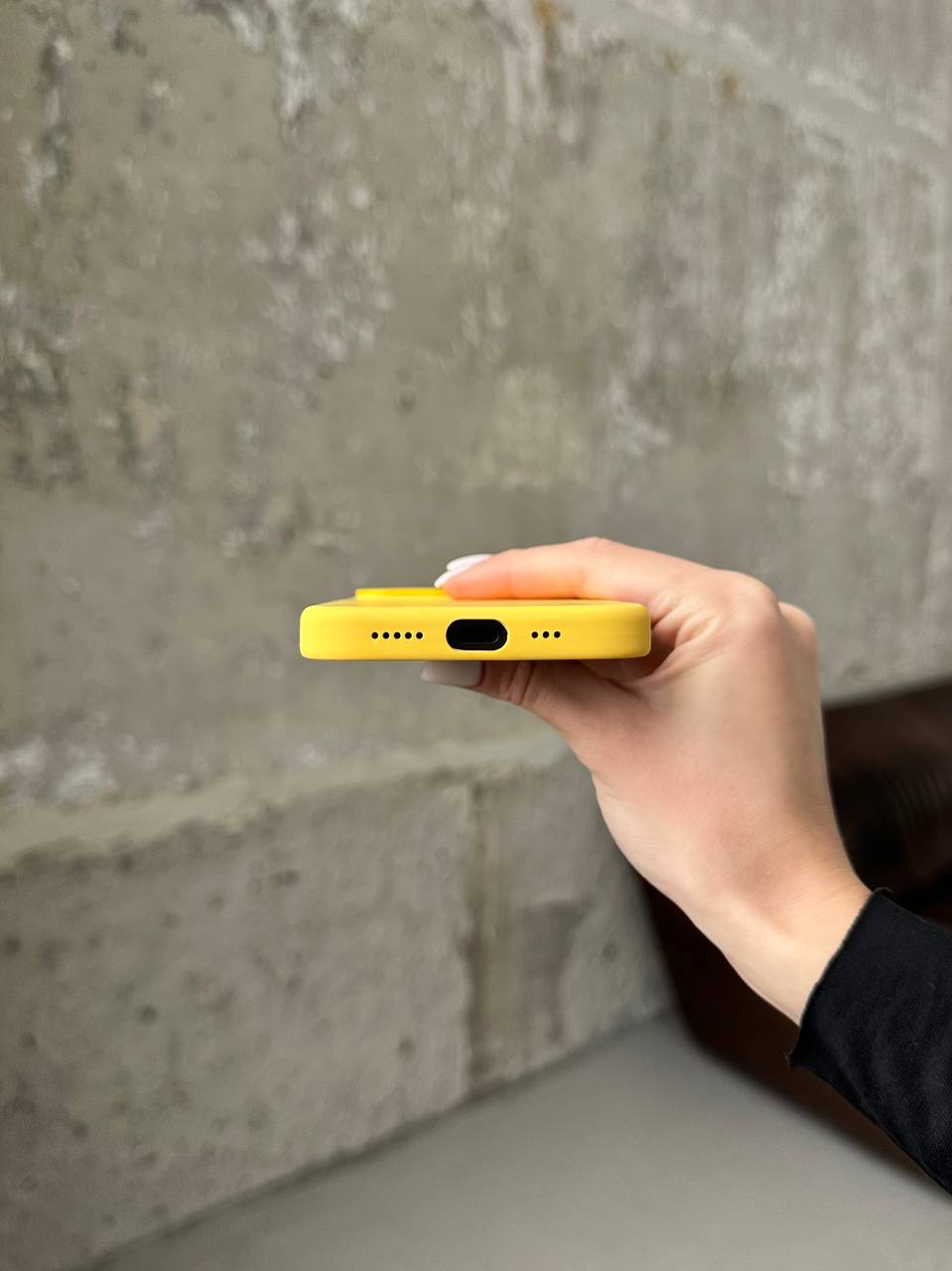 Чехол Silicone case с Magsafe на iPhone 15 Sunny Color (11)