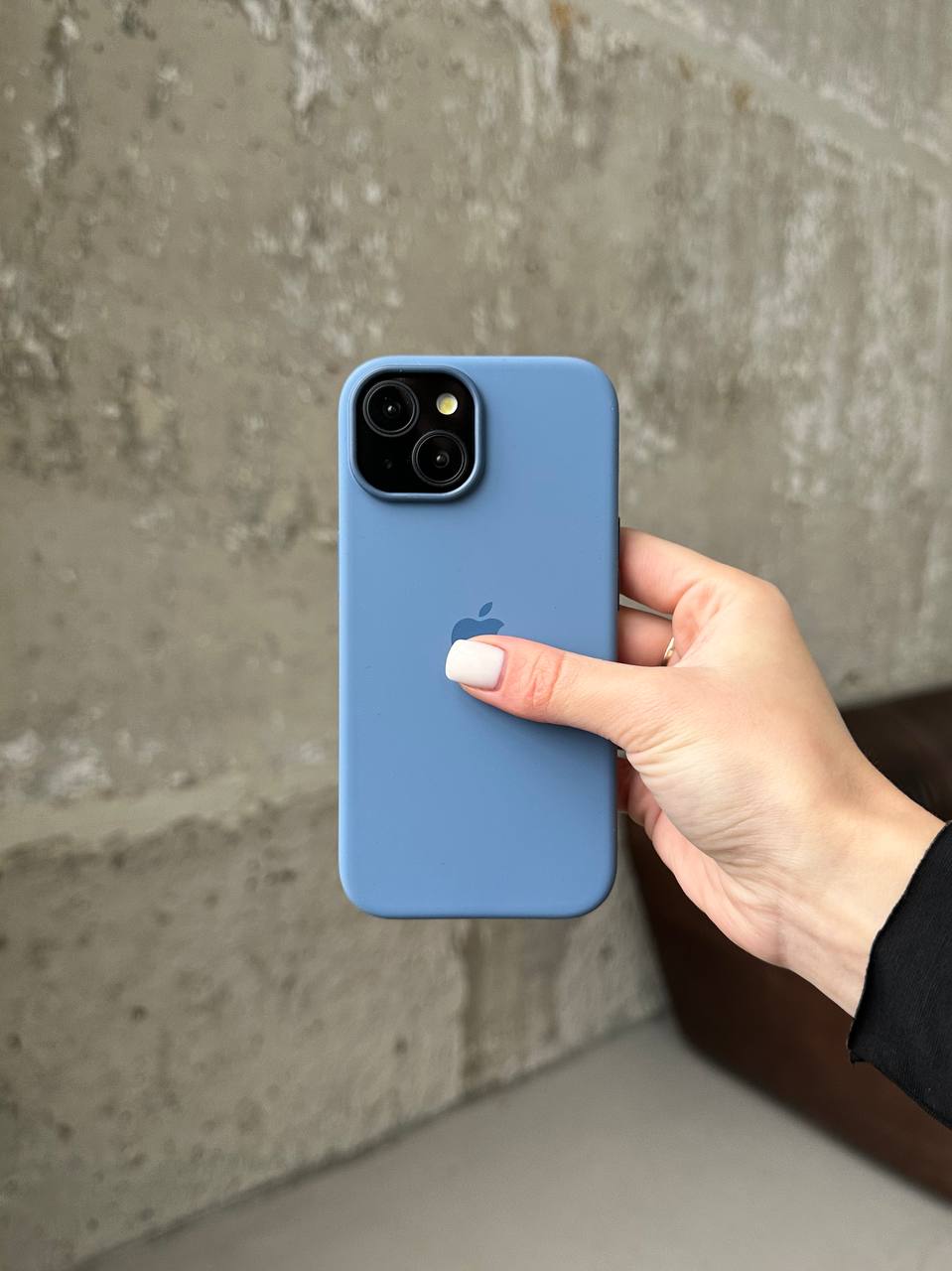 Чехол Silicone case с Magsafe на iPhone 15 Winter Blue (04)