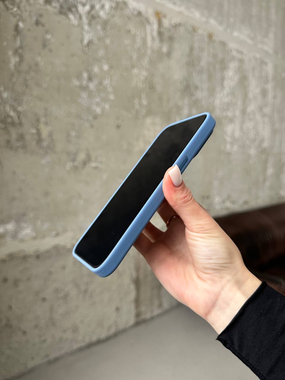 Чехол Silicone case с Magsafe на iPhone 15 Winter Blue (04)