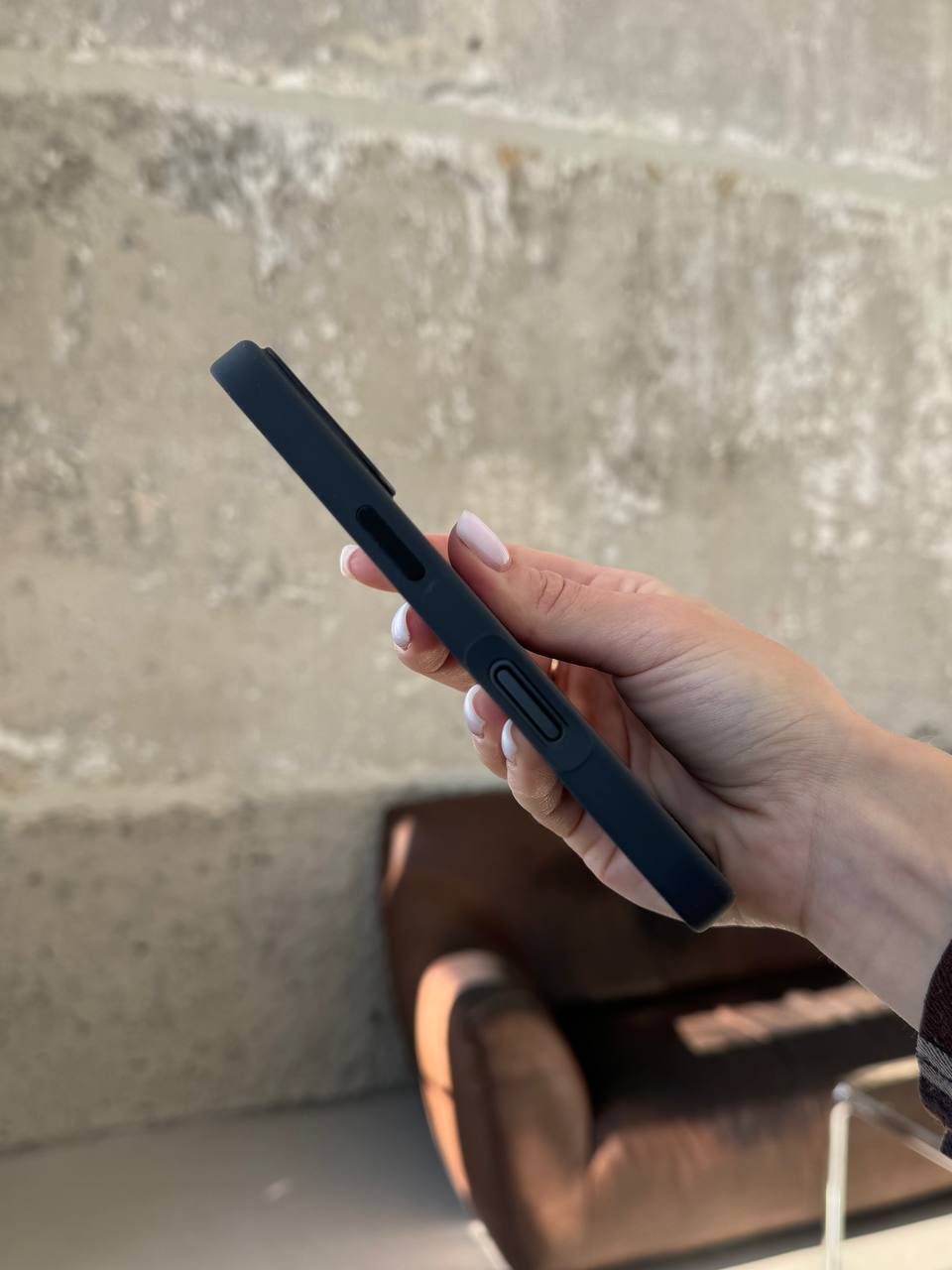 Чохол Silicone case з Magsafe на iPhone 16+ Black (01)