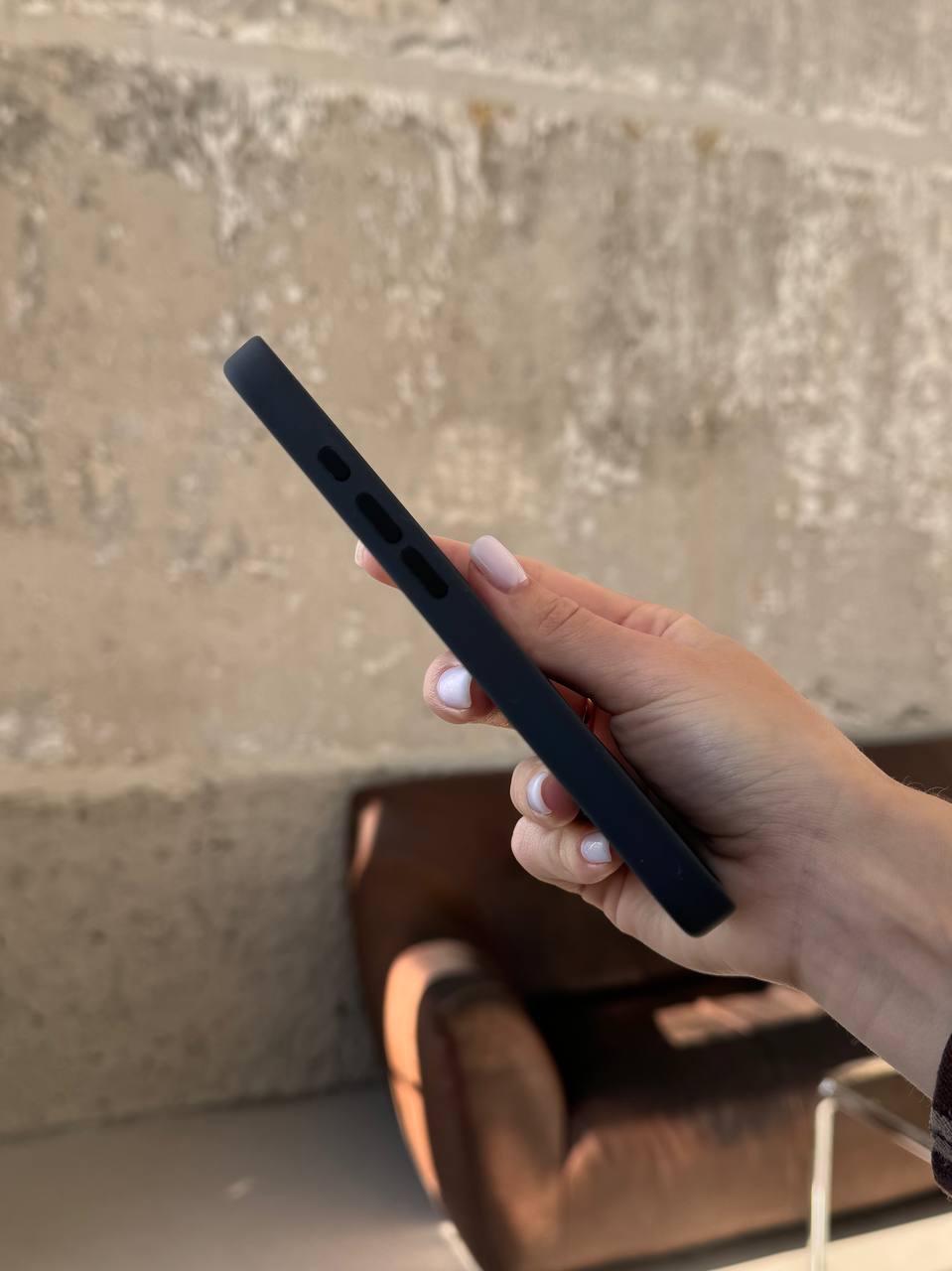 Чохол Silicone case з Magsafe на iPhone 16+ Black (01)