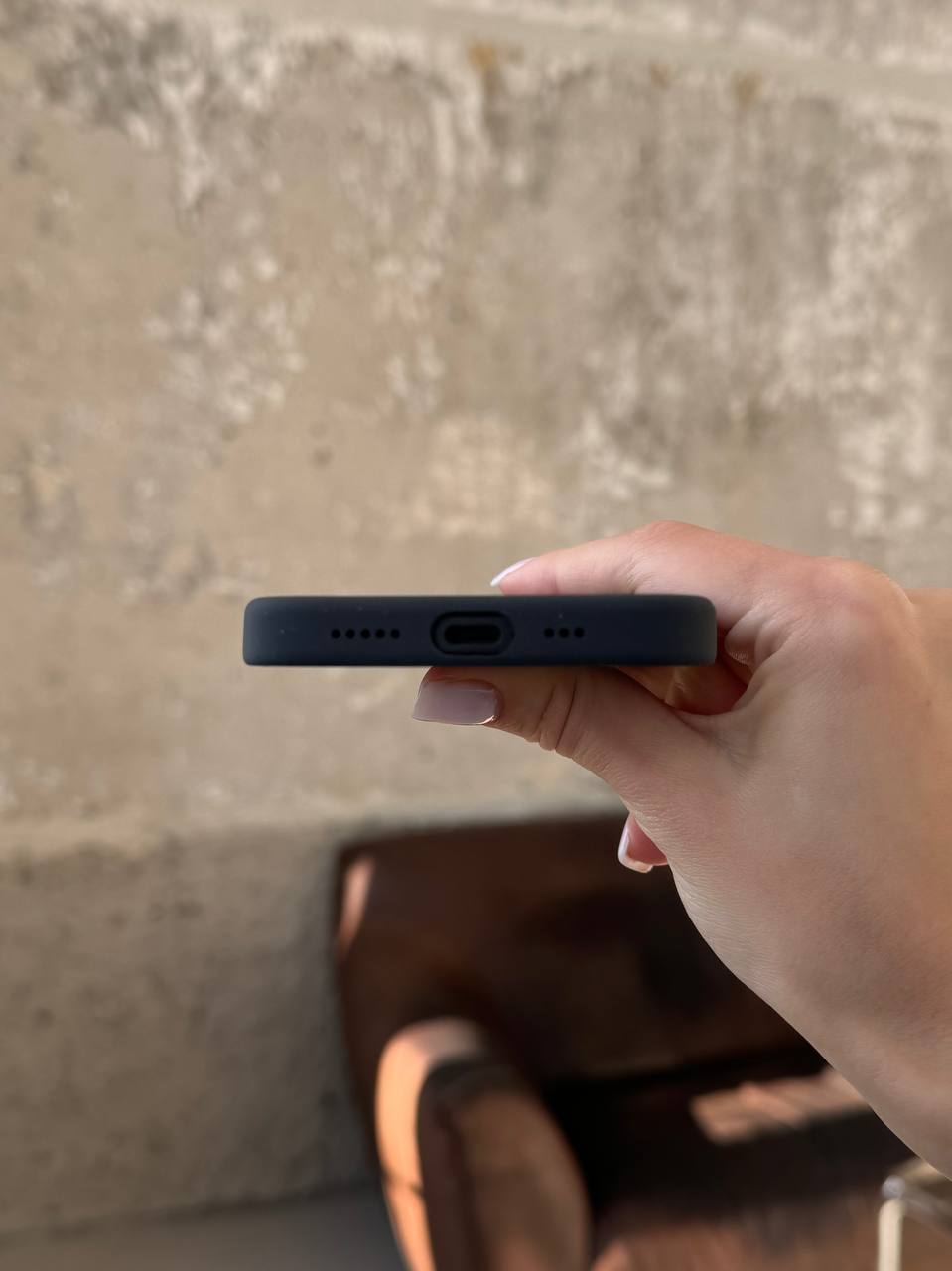 Чохол Silicone case з Magsafe на iPhone 16+ Black (01)