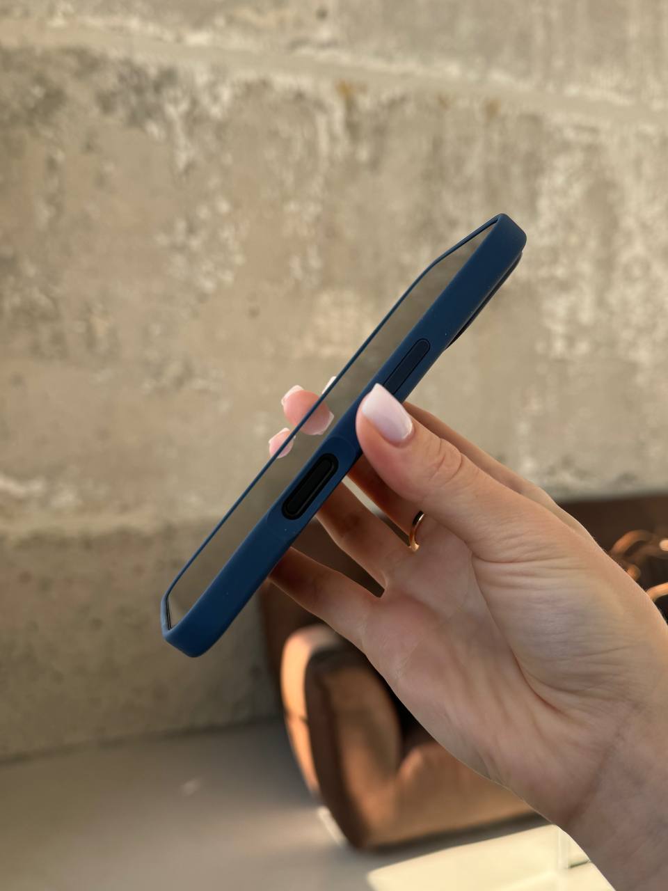 Чехол Silicone case с Magsafe на iPhone 16 Denim (05)