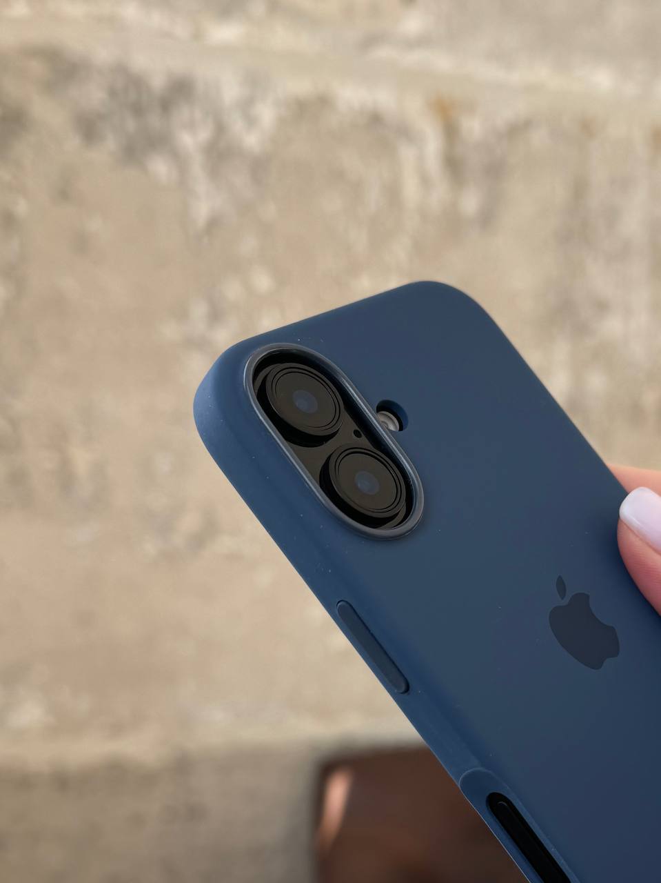 Чехол Silicone case с Magsafe на iPhone 16 Denim (05)