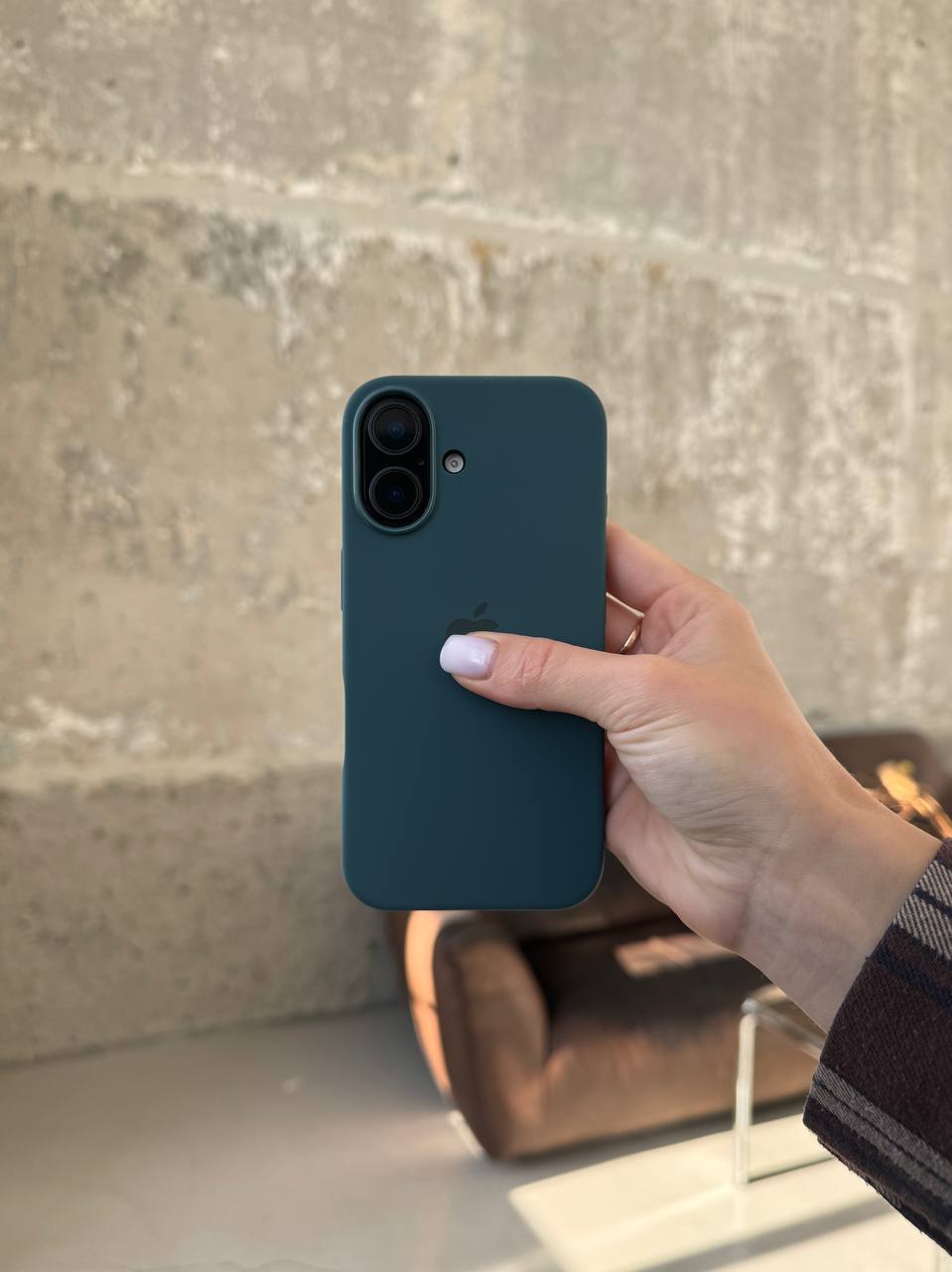 Чохол Silicone case з Magsafe на iPhone 16+ Lake Green (04)