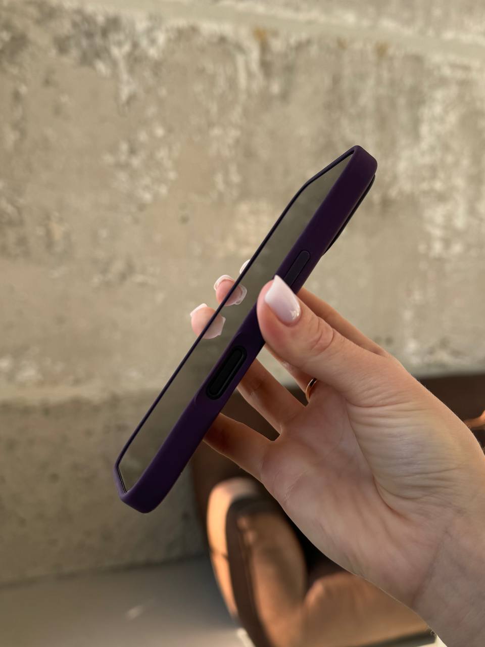 Чохол Silicone case з Magsafe на iPhone 16+ Plum (03)