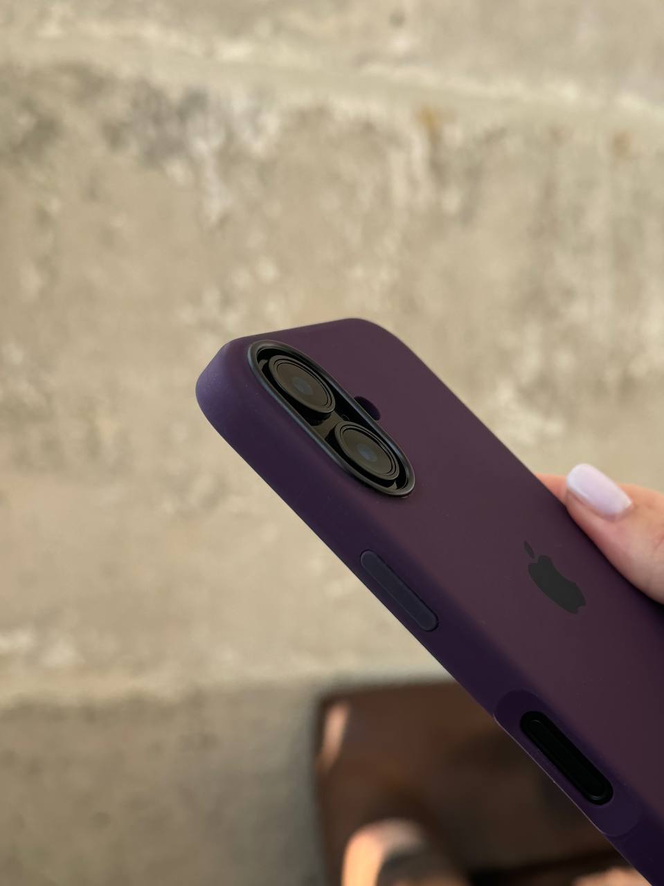 Чохол Silicone case з Magsafe на iPhone 16+ Plum (03)