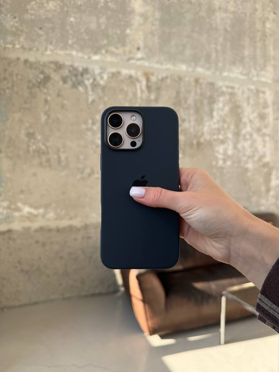 Чохол Silicone case з Magsafe на iPhone 16 Pro Black (01)