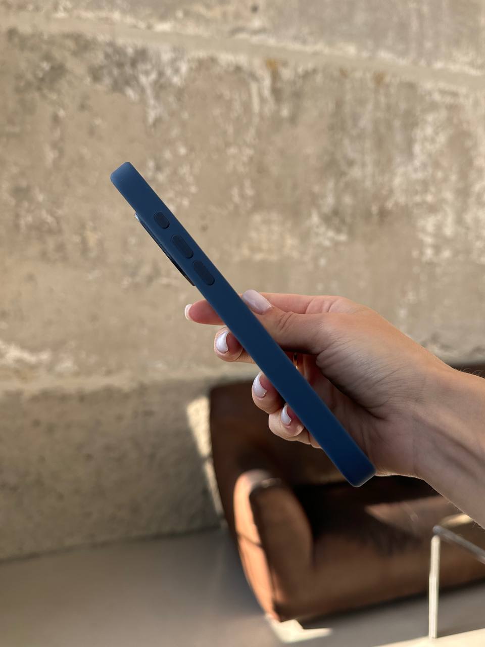 Чехол Silicone case с Magsafe на iPhone 16 Pro Max Denim (05)