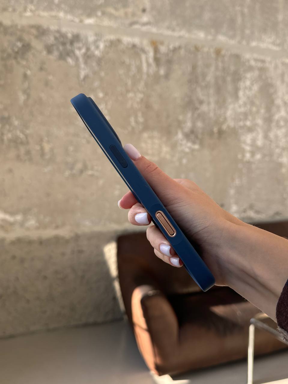 Чехол Silicone case с Magsafe на iPhone 16 Pro Max Denim (05)