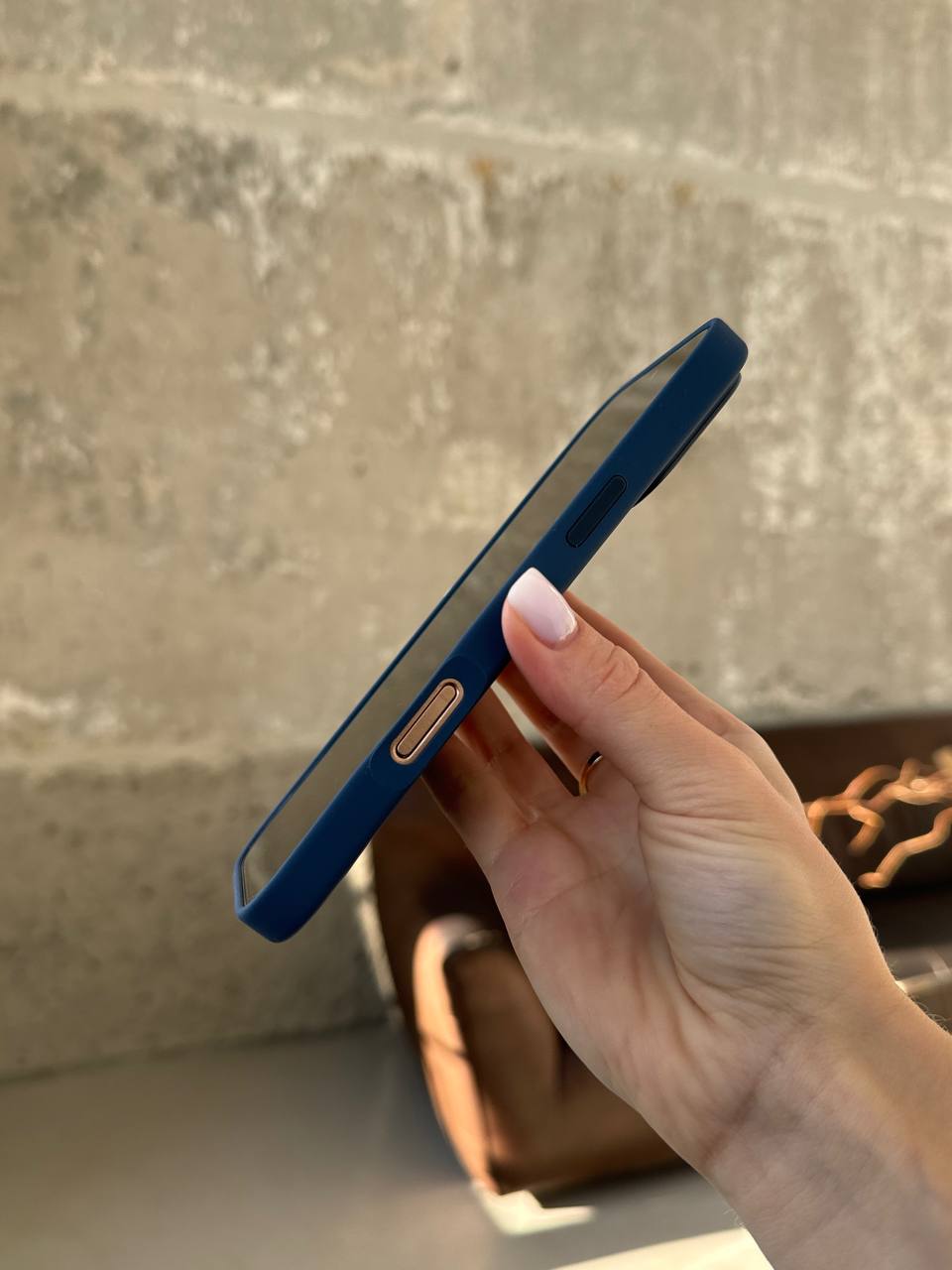 Чехол Silicone case с Magsafe на iPhone 16 Pro Max Denim (05)