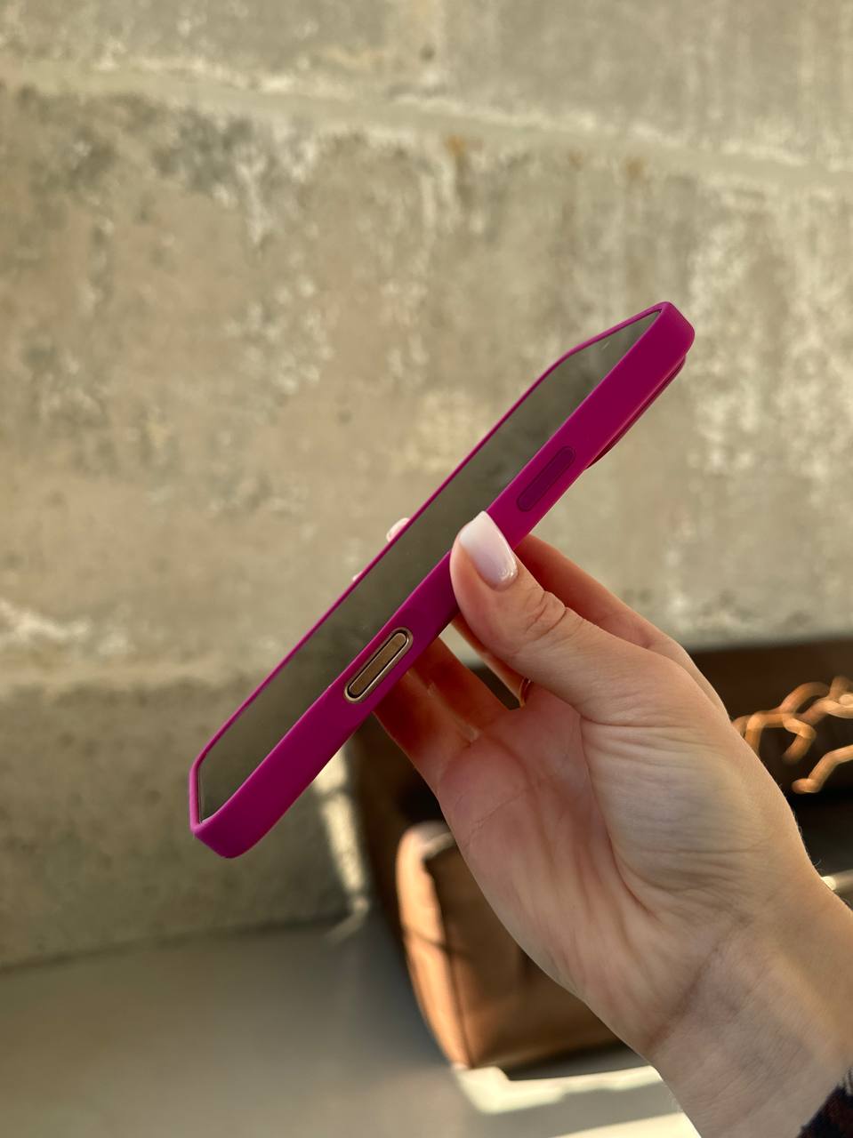 Чехол Silicone case с Magsafe на iPhone 16 Pro Max Fuchsia (07)