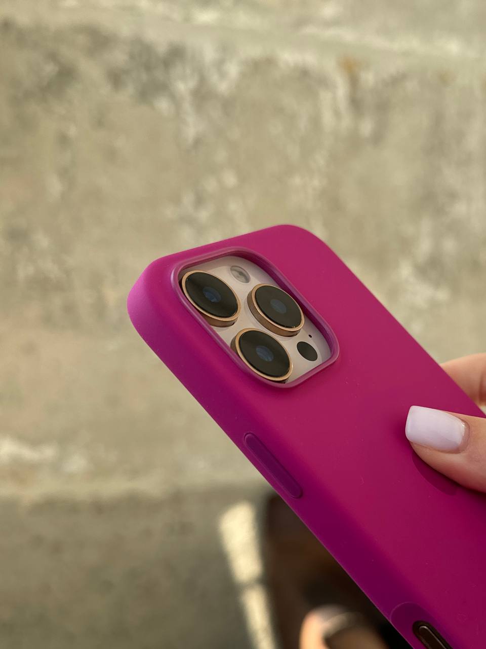 Чехол Silicone case с Magsafe на iPhone 16 Pro Max Fuchsia (07)
