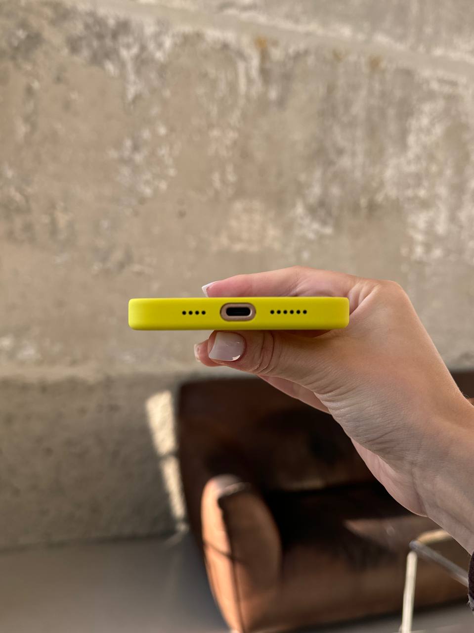 Чехол Silicone case с Magsafe на iPhone 16 Pro Star Fruit (08)