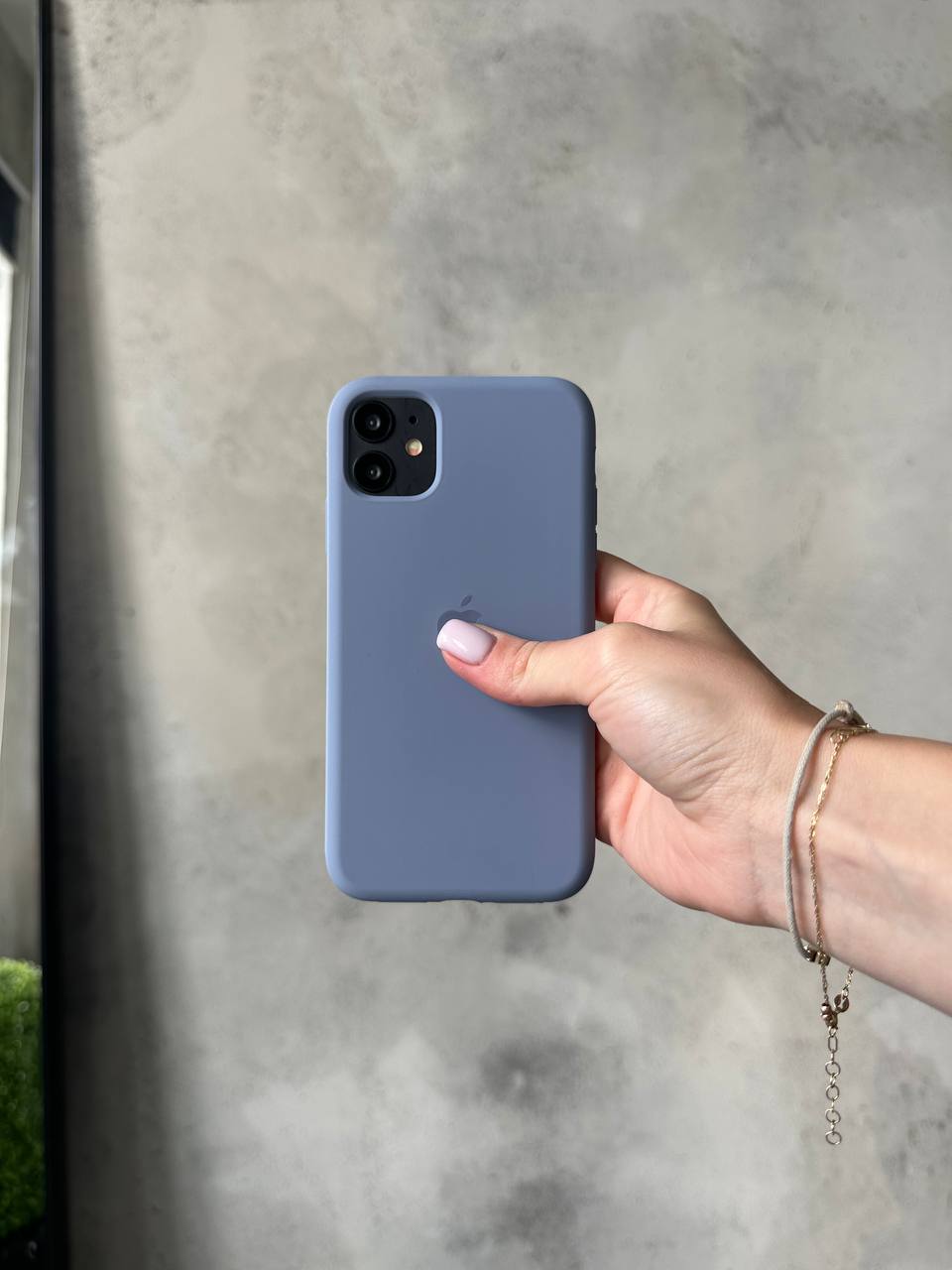 Чехол Silicone case с открытой камерой на iPhone 11 Pro Lavander Grey (17)
