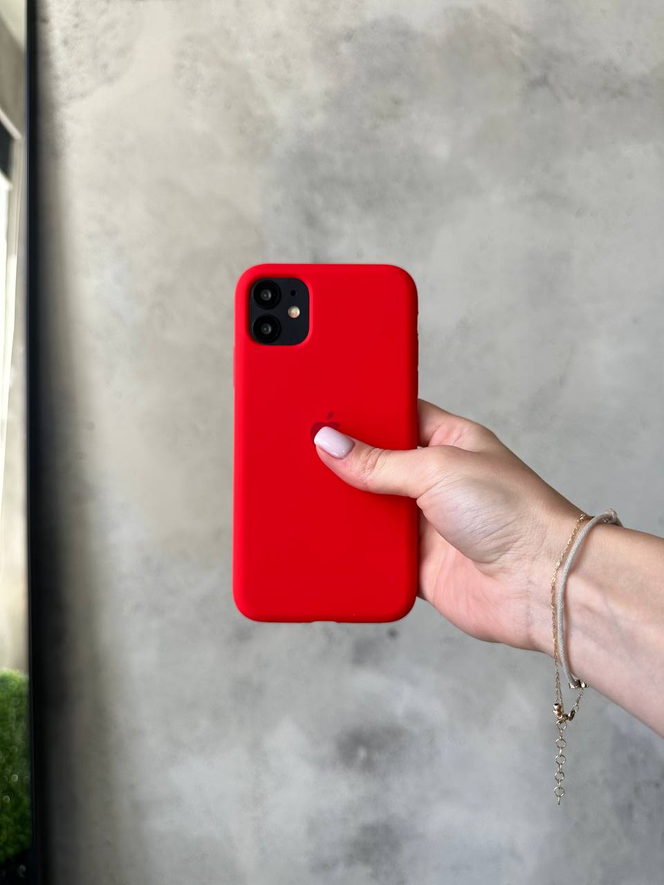 Чехол Silicone case с открытой камерой на iPhone 11 Pro Red (04)