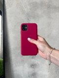 Чохол Silicone case з відкритою камерою на iPhone 11 Pro Wine Red (02)