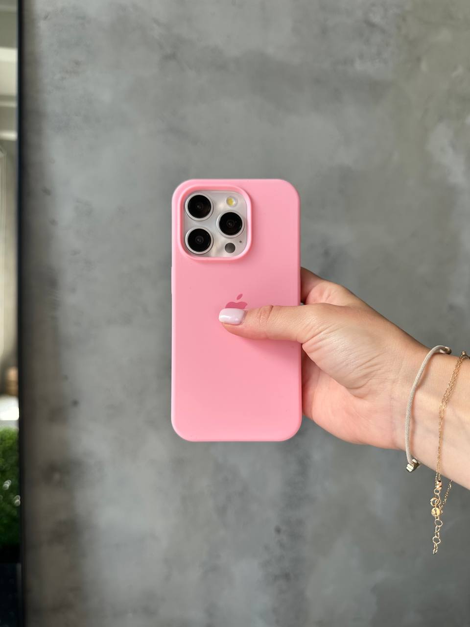 Чохол Silicone case з відкритою камерою на iPhone 13 Pro Baby Pink (06)
