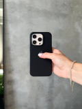 Чохол Silicone case з відкритою камерою на iPhone 13 Pro Black (01)