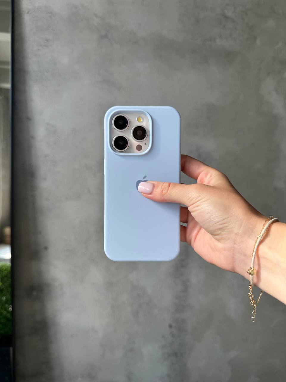 Чохол Silicone case з відкритою камерою на iPhone 15 Pro Lilac (05)