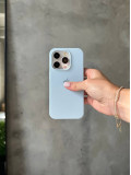 Чехол Silicone case с открытой камерой на iPhone 12 Mini Sky Blue (33)