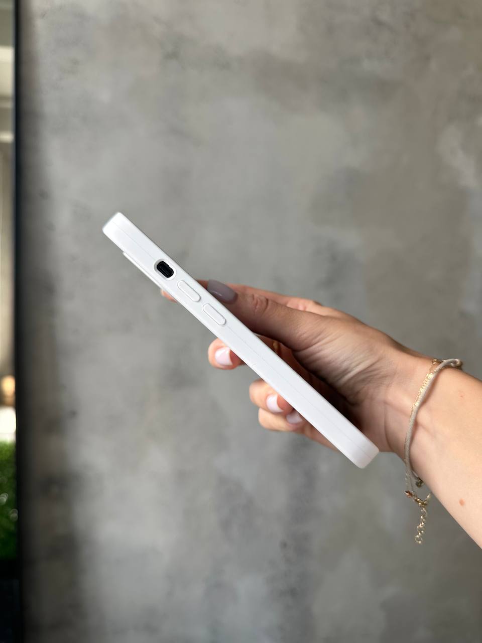 Чохол Silicone case з відкритою камерою на iPhone 15+ Lavander Grey (17)