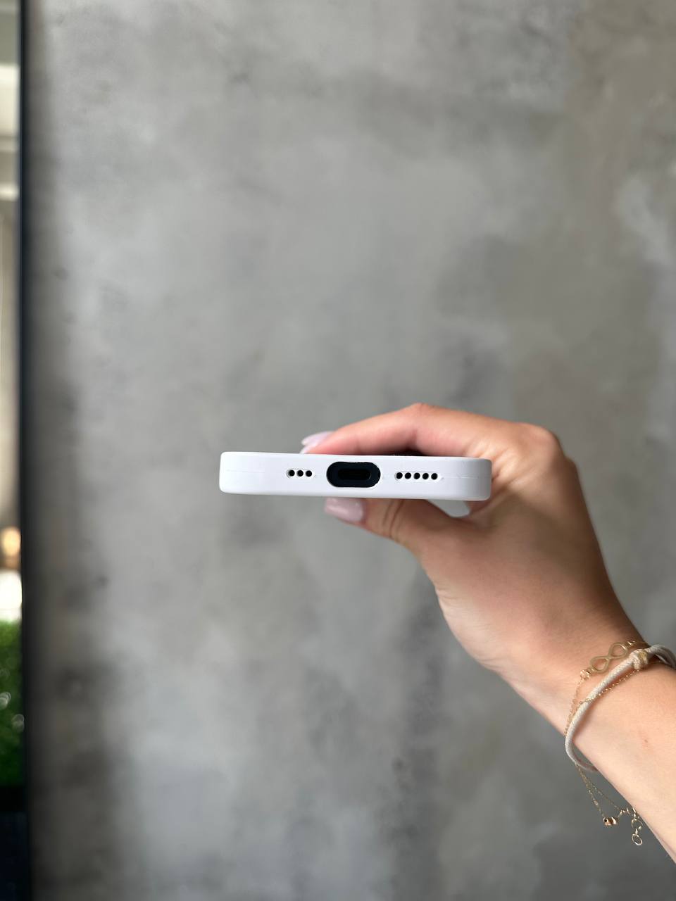 Чохол Silicone case з відкритою камерою на iPhone 15+ Lavander Grey (17)