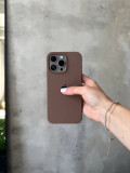 Чехол Silicone case с открытой камерой на iPhone 16 Pro Max Chocolate (43)