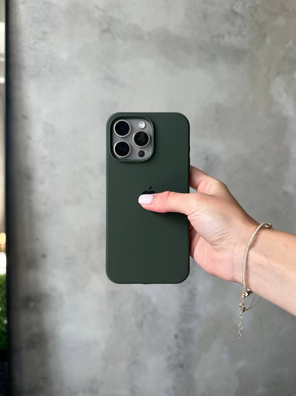Чохол Silicone case з відкритою камерою на iPhone 16 Pro Max Cyprus Green (28)