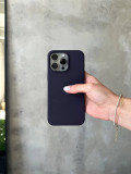 Чехол Silicone case с открытой камерой на iPhone 16 Pro Max Elderberry (32)