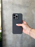 Чехол Silicone case с открытой камерой на iPhone 16 Pro Max Graphite (24)