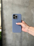 Чехол Silicone case с открытой камерой на iPhone 16 Pro Max Lavander Grey (17)