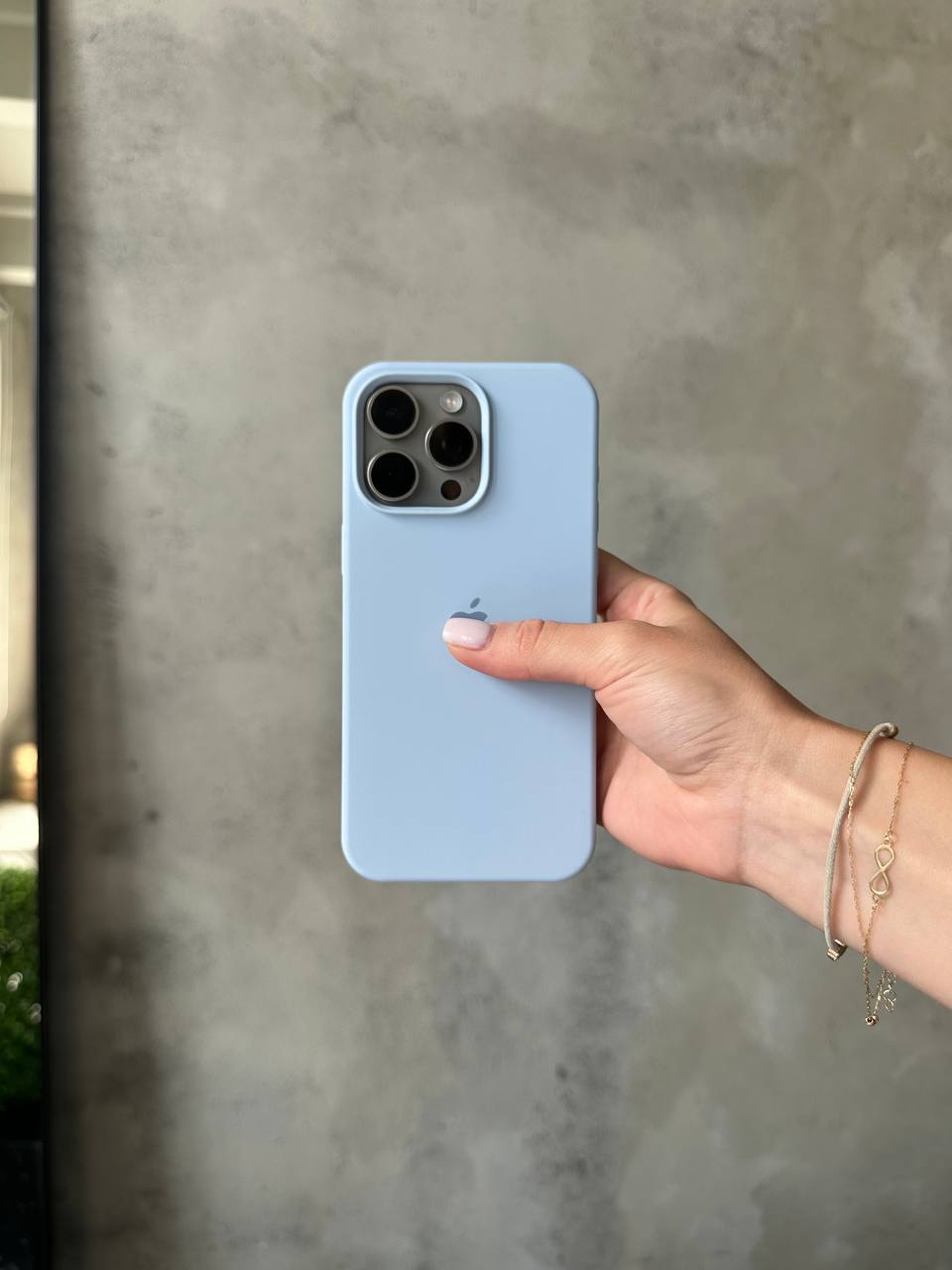 Чохол Silicone case з відкритою камерою на iPhone 16 Pro Max Lilac (05)