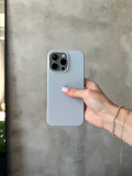 Чехол Silicone case с открытой камерой на iPhone 16 Pro Max Mist Blue (19)