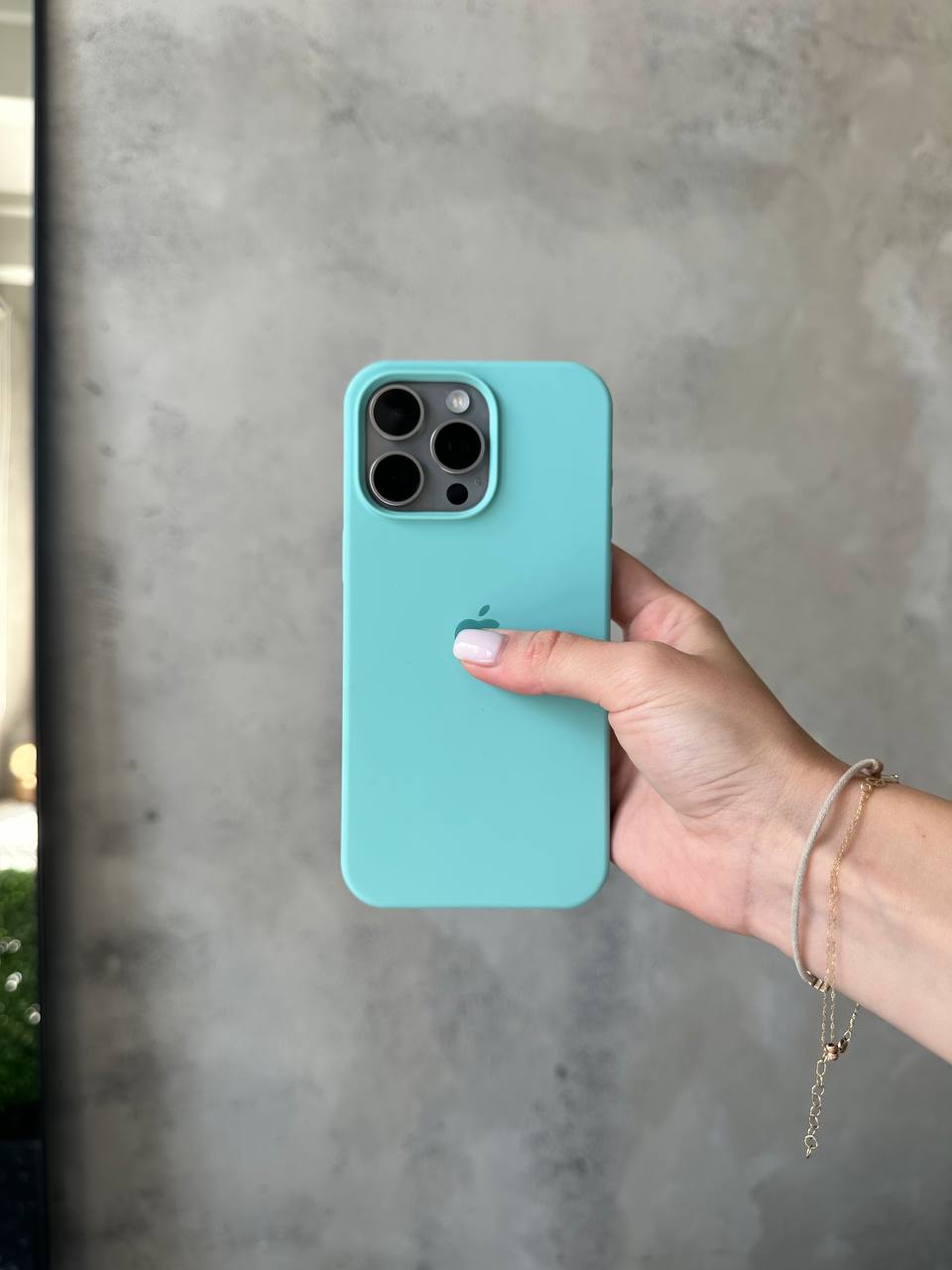 Чохол Silicone case з відкритою камерою на iPhone 16 Pro Max Sea Blue (10)
