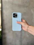 Чехол Silicone case с открытой камерой на iPhone 16 Pro Max Sky Blue (33)