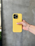 Чехол Silicone case с открытой камерой на iPhone 16 Pro Max Yellow (38)