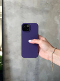 Чехол Silicone case с открытой камерой на iPhone 15+ Amethyst (21)
