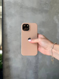 Чехол Silicone case с открытой камерой на iPhone 15+ Desert (44)