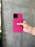 Чехол Silicone case с открытой камерой на iPhone 15+ Dragon Fruit (13)