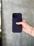 Чехол Silicone case с открытой камерой на iPhone 15+ Elderberry (32)