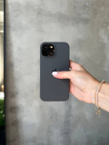 Чехол Silicone case с открытой камерой для iPhone 15+ Graphite (24)