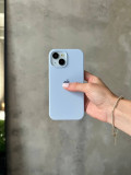 Чехол Silicone case с открытой камерой на iPhone 15+ Lilac (05)