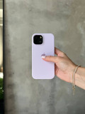 Чехол Silicone case с открытой камерой на iPhone 15+ Lilac Purple (25)