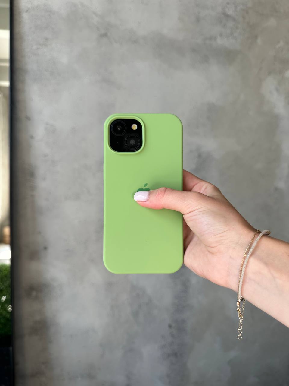 Чохол Silicone case з відкритою камерою на iPhone 13 Mint Gum (39)