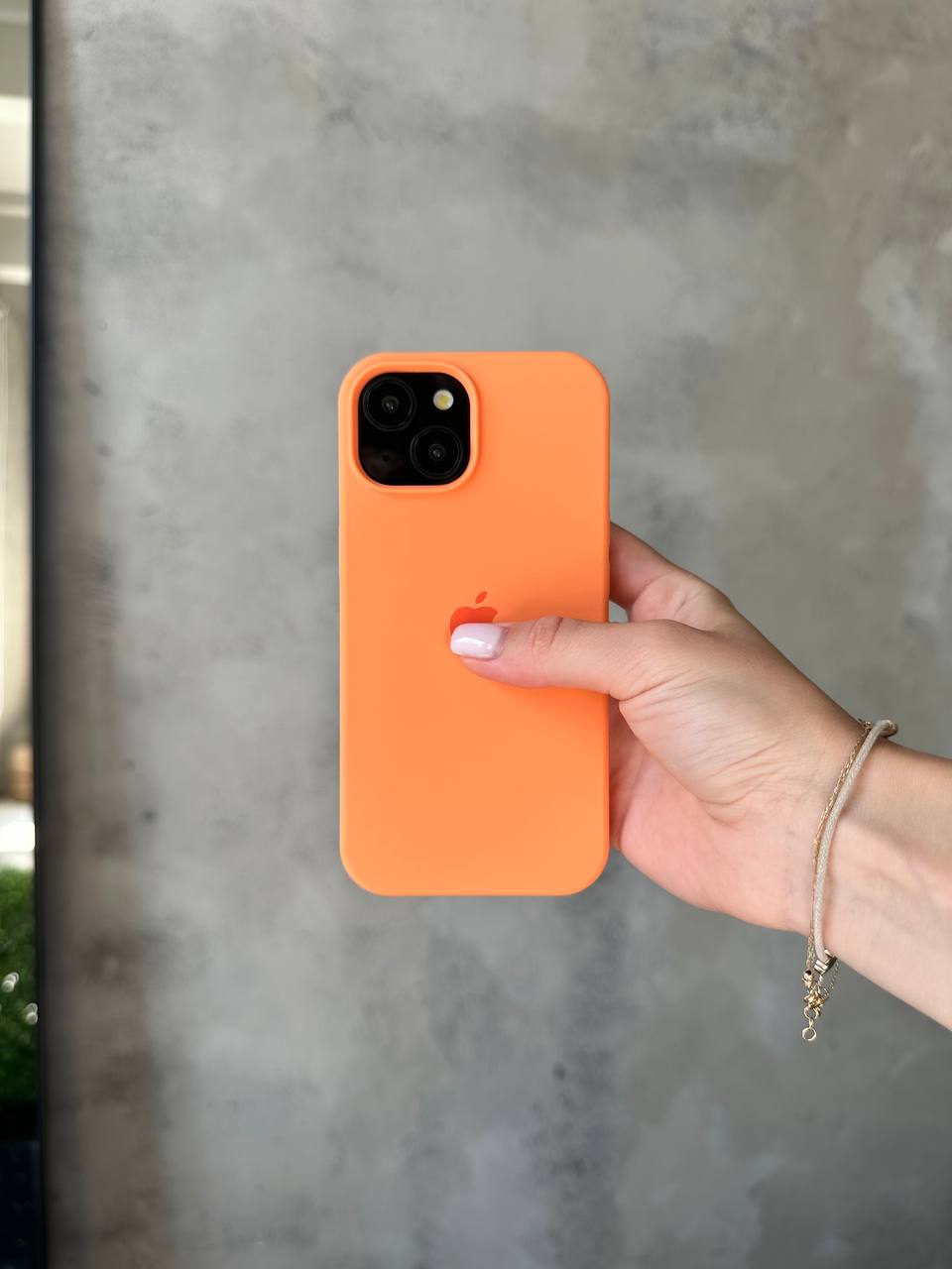 Чохол Silicone case з відкритою камерою на iPhone 13 Papaya (40)