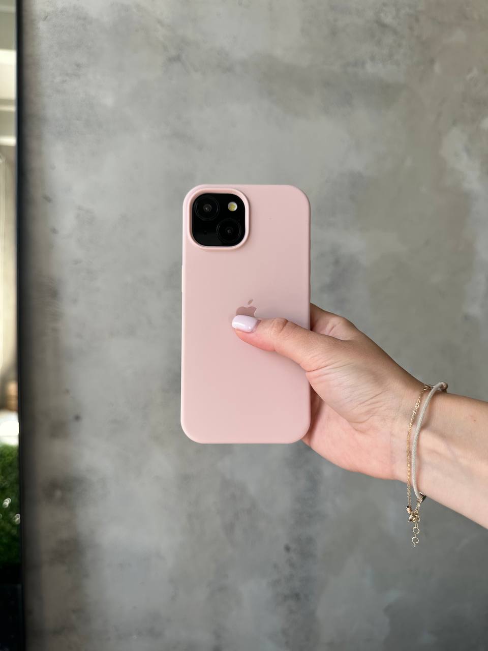 Чохол Silicone case з відкритою камерою на iPhone 14 Pink Sand (26)