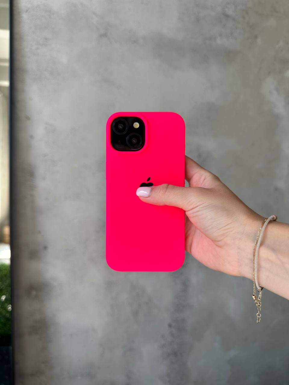 Чохол Silicone case з відкритою камерою на iPhone 13 Shiny Pink (35)