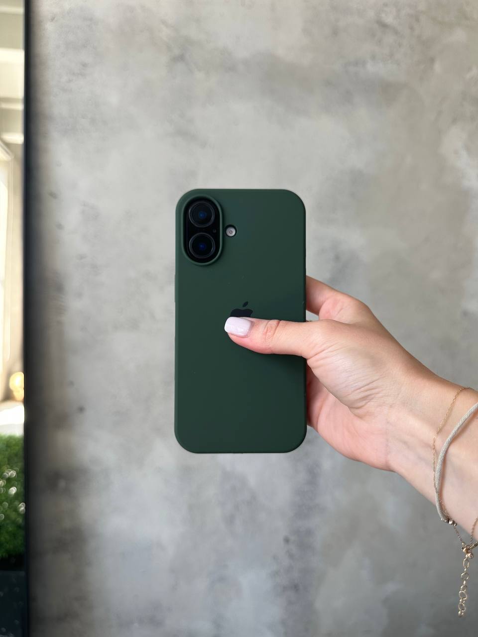Чохол Silicone case з відкритою камерою на iPhone 17 Cyprus Green (28)