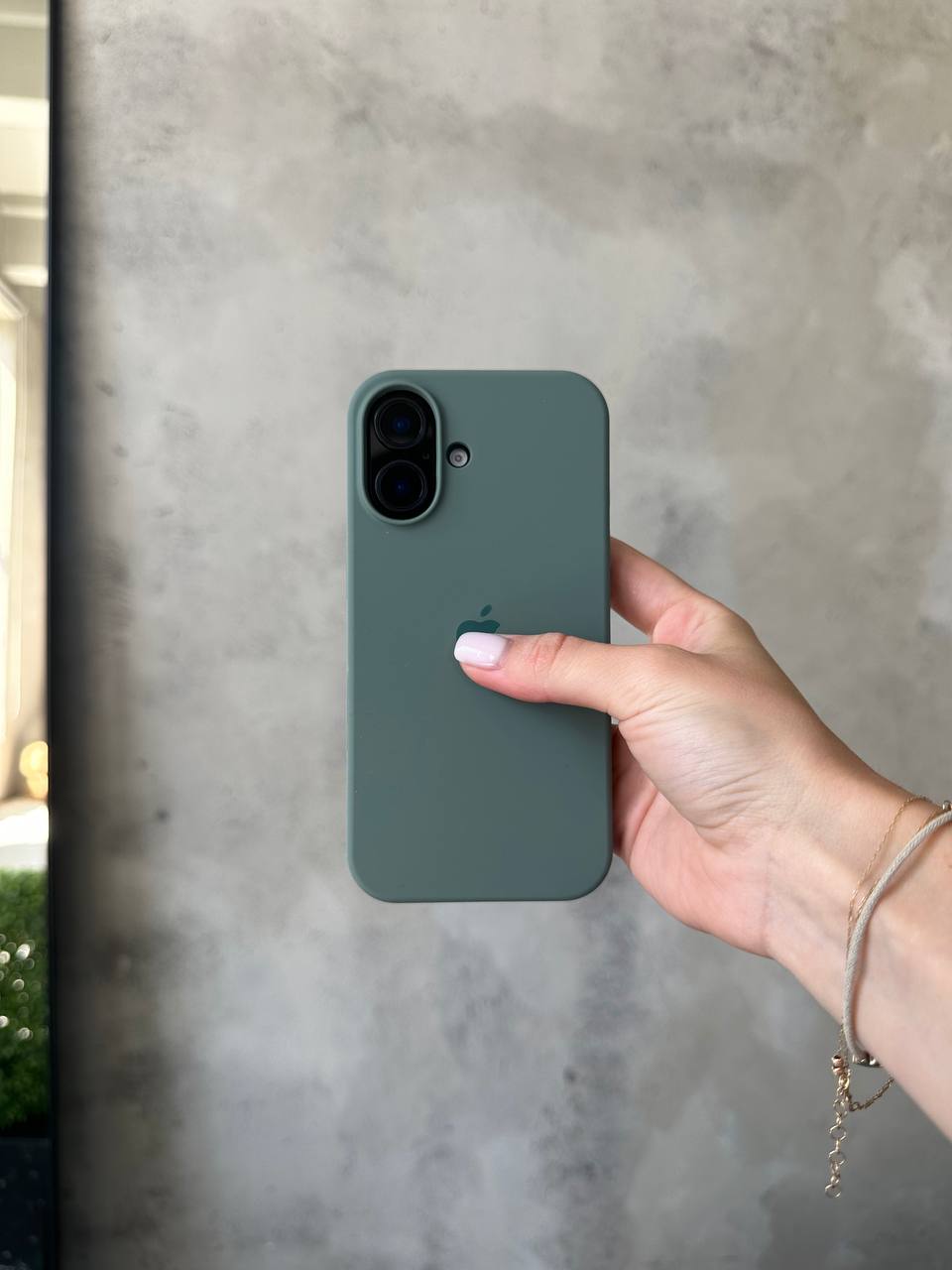 Чохол Silicone case з відкритою камерою на iPhone 17 Pine Green (36)